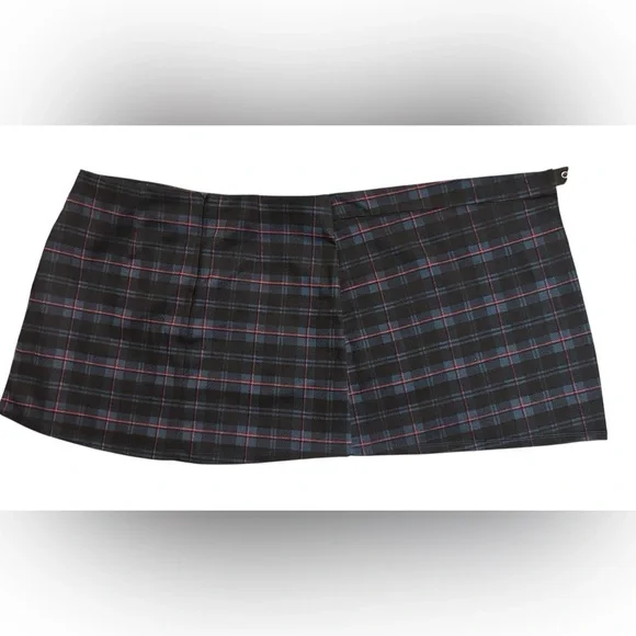 RSQ black,blue,red midi plaid skirt size S. - Picture 2 of 7